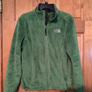 Green North Face Zip Up